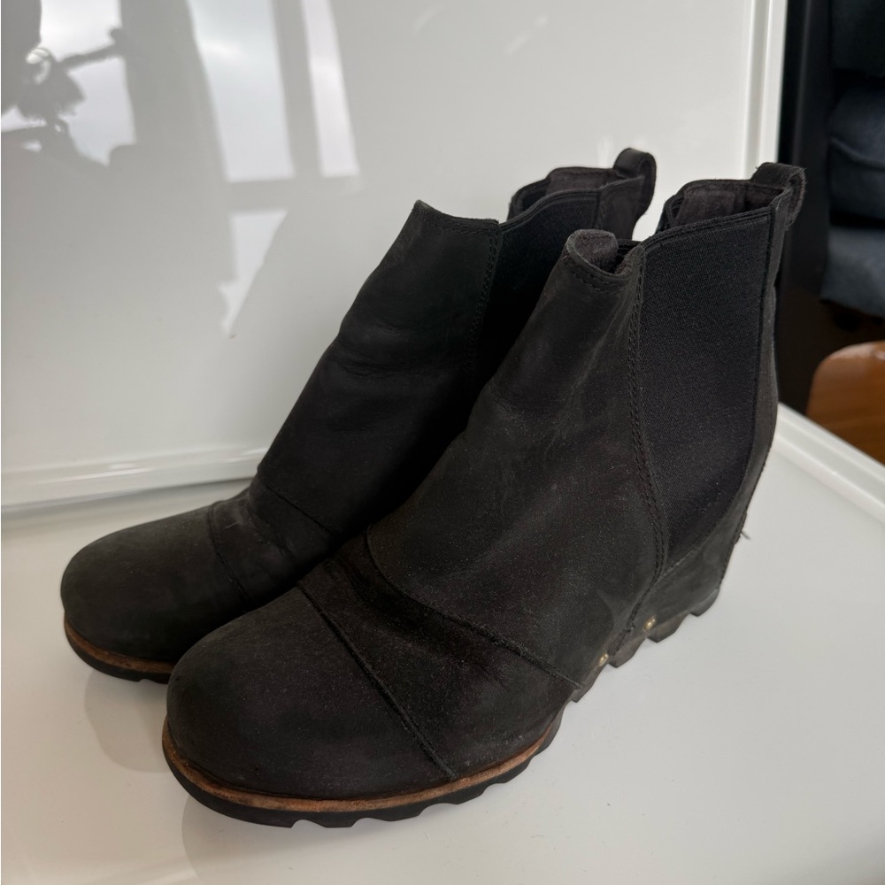 Sorel Black wedge Ankle Boots